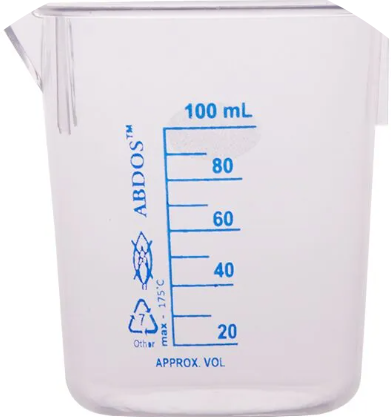 Beakers Without Handle, PP, 100 ml, 73 mm, No. Per Case- 12
