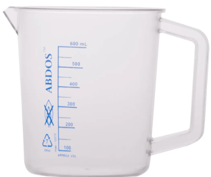 Beakers With Handle, PP, 500 ml, 128 mm, No. Per Case- 6