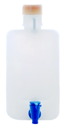 Aspirator Bottle with Stopcock, PP, Capacity - 5 lt, Mouth Diameter, mm-51.4, Height, mm-374