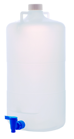 Aspirator Bottle with Stopcock, PP, Capacity - 10 lt, Mouth Diameter, mm-51.4, Height, mm-444
