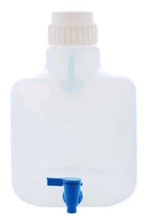 Carboy with stopcok PP, Capacity, lt-20 LTS, Mouth Diameter, mm-64.2, Height, mm-525, No. Per Case-1