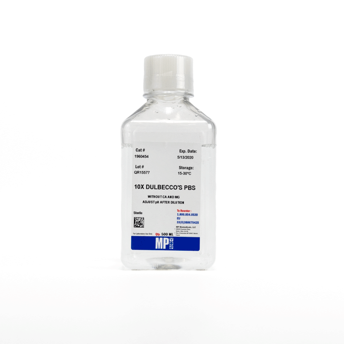 Phosphate Buffered Saline (PBS) (1X ) Dulbecco's formula w/o Ca, Mg-500ml